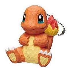 Pokémon Schlüsselanhänger Holzoptik Glumanda