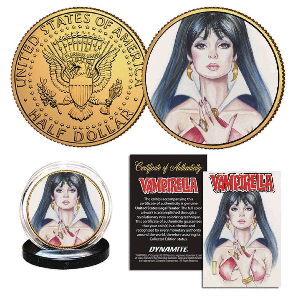 VAMPIRELLA GOLIGHTLY CROWDFUNDER EXC GOLD COIN (C: 0-1-2)