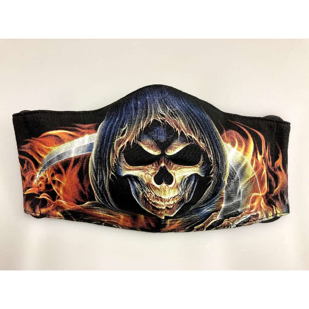 Glow In The Dark 3D - Mund-Nasen Schutz - Sensenmann