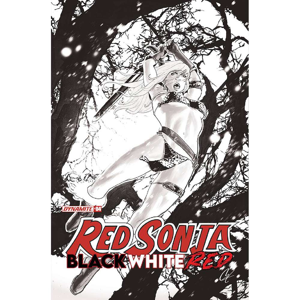 RED SONJA BLACK WHITE RED #4 CVR F 15 COPY INCV STAGGS B&W L