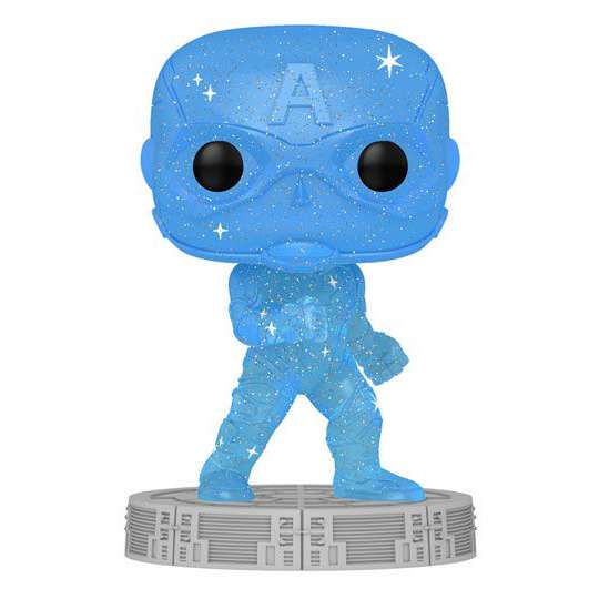 Infinity Saga POP! Artist Series Vinyl Figur Captain America (Blue) 9 cm
