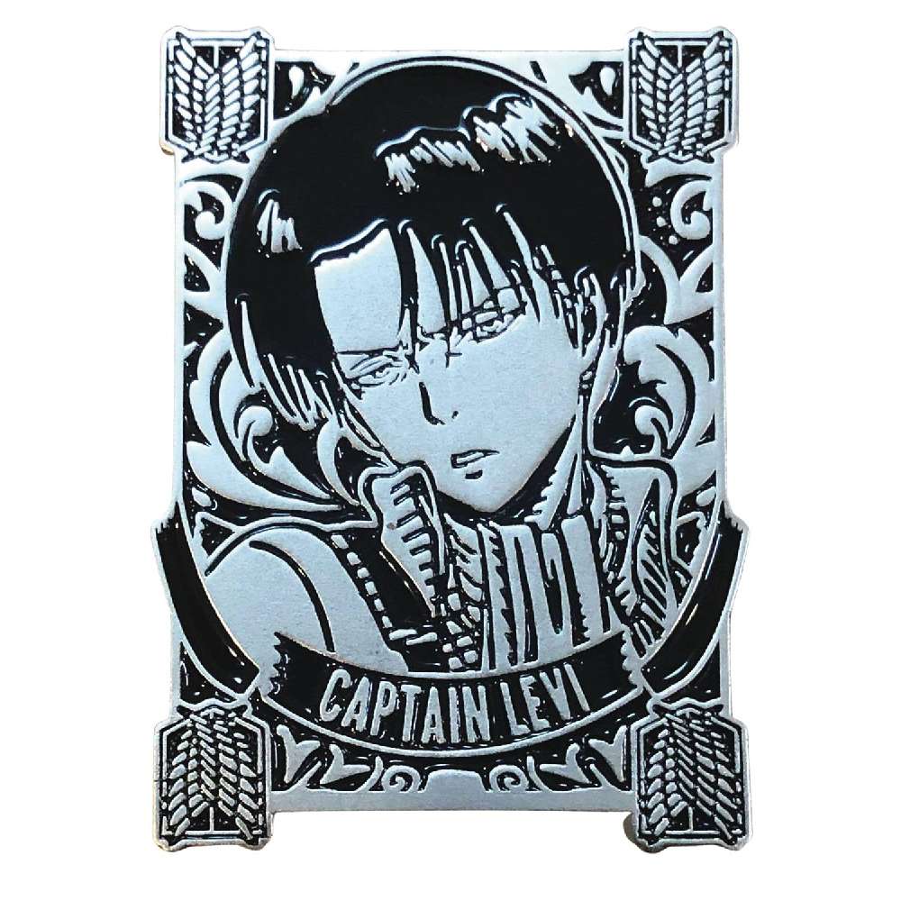 ATTACK ON TITAN LEVI BLACK BADGE SERIES ENAMEL PIN (C: 1-1-2